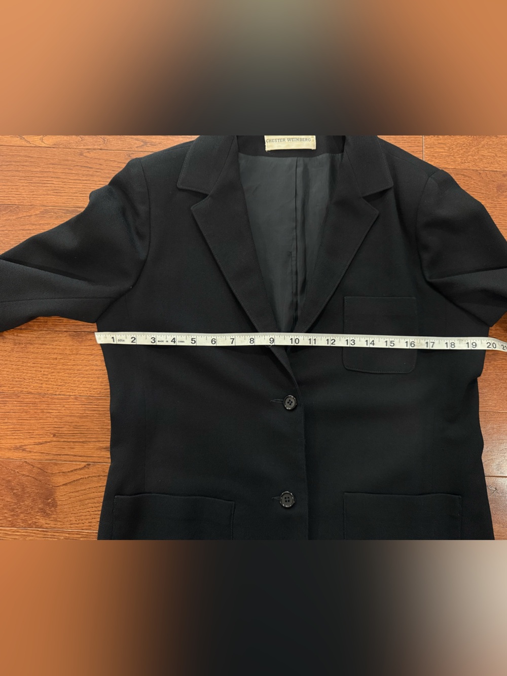 Vintage Chester Weinberg Tailored Black Women's Blazer Jacket - Picture 9 of 10